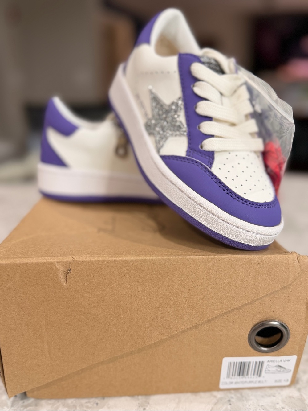 Vintage Havana NEW in box Kids Purple and White Star Sneakers
